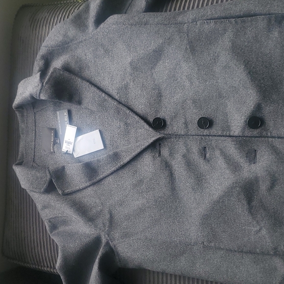 Banana Republic Unlined Double-Faced Coat Grey - Picture 6 of 6